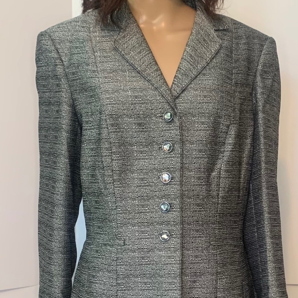 John Meyer Grey Jacket and Skirt Set, 16
